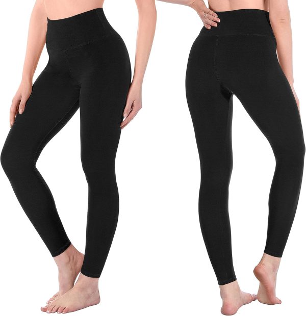 High Waisted Leggings for Women - Full Length Capri Buttery Soft Yoga Pants for Workout Athletic - Image 2