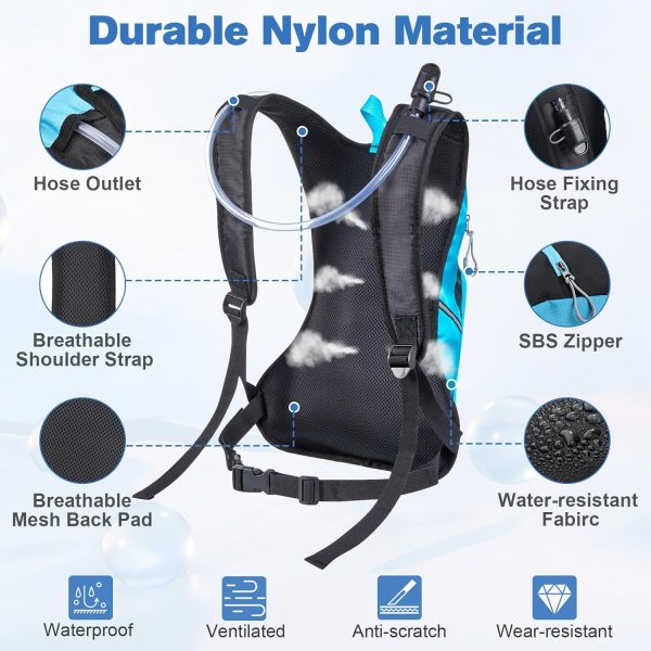 Zacro Hydration Backpack, Upgraded Leak Proof Hiking Backpack with 2L/3L TPU Water Bladder, Water Backpack for Running Hiking Biking Climbing, Lightweight Hydration Pack for Men & Women - Image 6